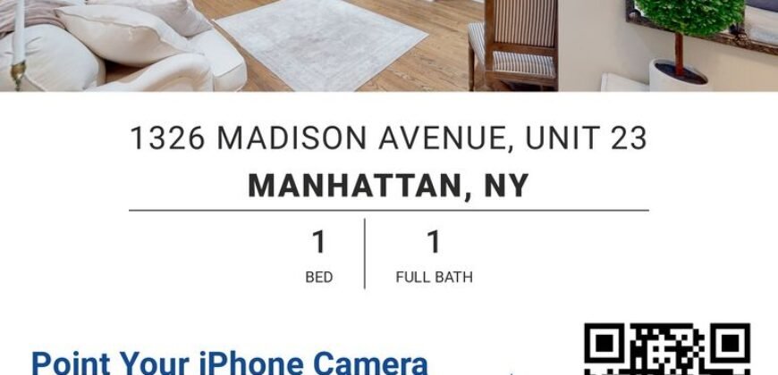1326 Madison Avenue, Unit 23, Upper East Side, Manhattan, NY 10128