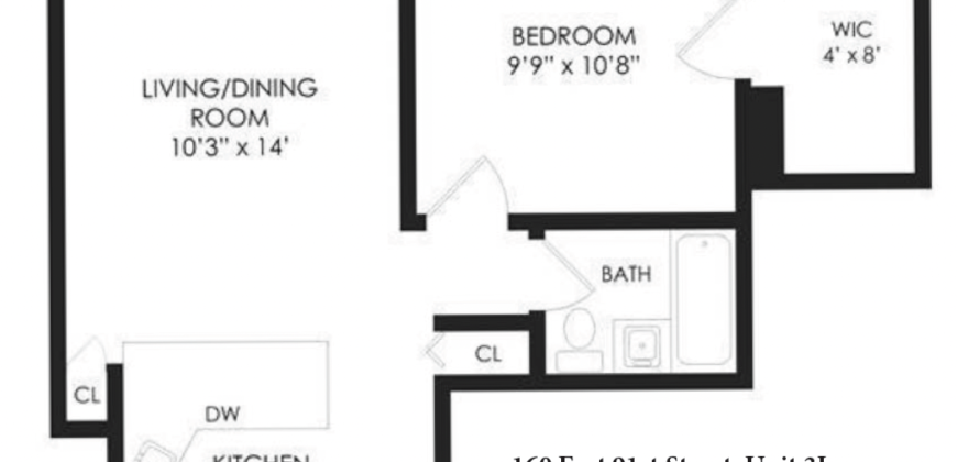 160 East 91st Street, Unit 3I, Upper East Side, Manhattan, NY 10128